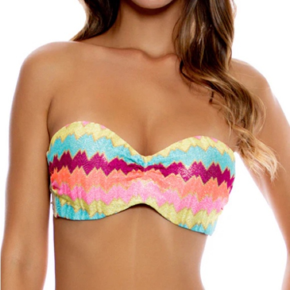 Luli Fama "La Fama" Ruched Underwire Push Up Bandeau